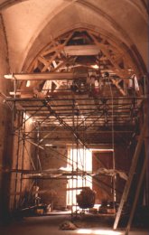 Reconstruction  neuf des votes de la chapelle de l'glise du Val St Benot (71)